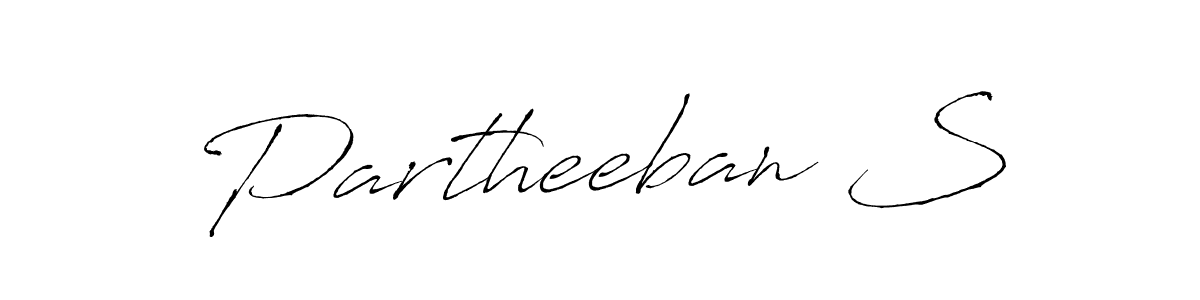 Create a beautiful signature design for name Partheeban S. With this signature (Antro_Vectra) fonts, you can make a handwritten signature for free. Partheeban S signature style 6 images and pictures png