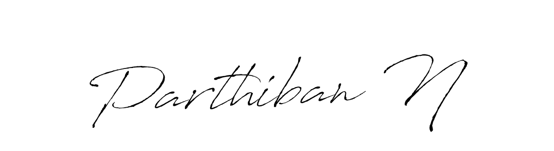 How to make Parthiban N name signature. Use Antro_Vectra style for creating short signs online. This is the latest handwritten sign. Parthiban N signature style 6 images and pictures png