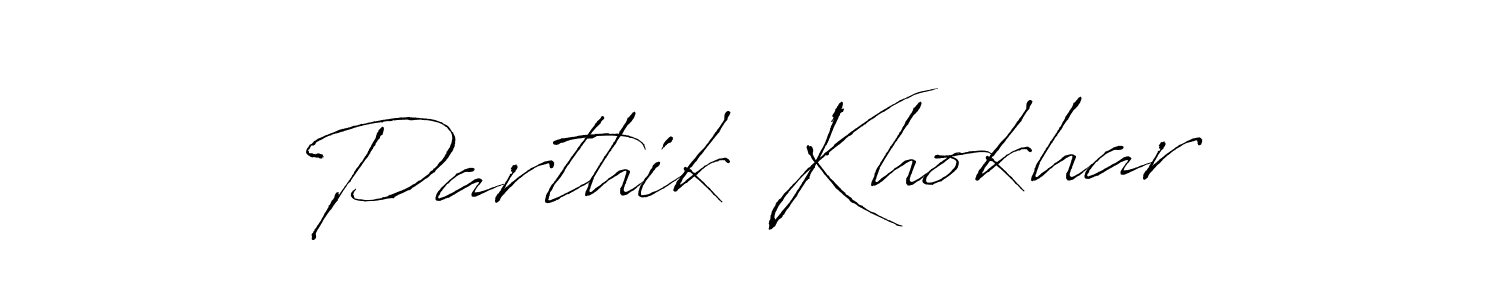 Make a beautiful signature design for name Parthik Khokhar. Use this online signature maker to create a handwritten signature for free. Parthik Khokhar signature style 6 images and pictures png