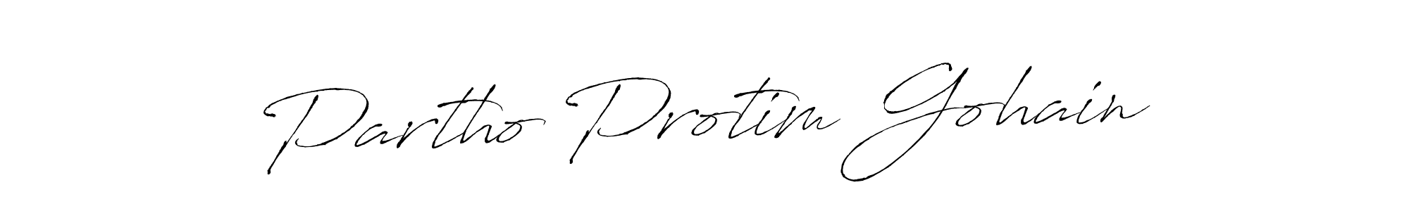 Design your own signature with our free online signature maker. With this signature software, you can create a handwritten (Antro_Vectra) signature for name Partho Protim Gohain. Partho Protim Gohain signature style 6 images and pictures png