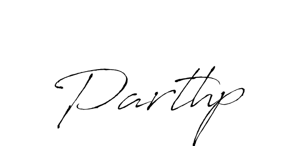 Make a beautiful signature design for name Parthp. With this signature (Antro_Vectra) style, you can create a handwritten signature for free. Parthp signature style 6 images and pictures png