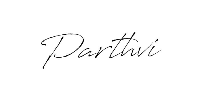 Make a beautiful signature design for name Parthvi. With this signature (Antro_Vectra) style, you can create a handwritten signature for free. Parthvi signature style 6 images and pictures png