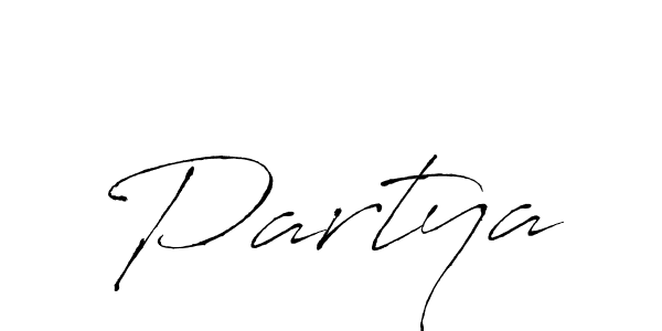 Partya stylish signature style. Best Handwritten Sign (Antro_Vectra) for my name. Handwritten Signature Collection Ideas for my name Partya. Partya signature style 6 images and pictures png