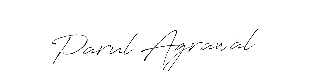 Create a beautiful signature design for name Parul Agrawal. With this signature (Antro_Vectra) fonts, you can make a handwritten signature for free. Parul Agrawal signature style 6 images and pictures png