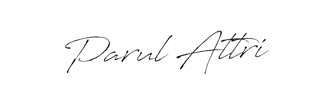 How to make Parul Attri name signature. Use Antro_Vectra style for creating short signs online. This is the latest handwritten sign. Parul Attri signature style 6 images and pictures png