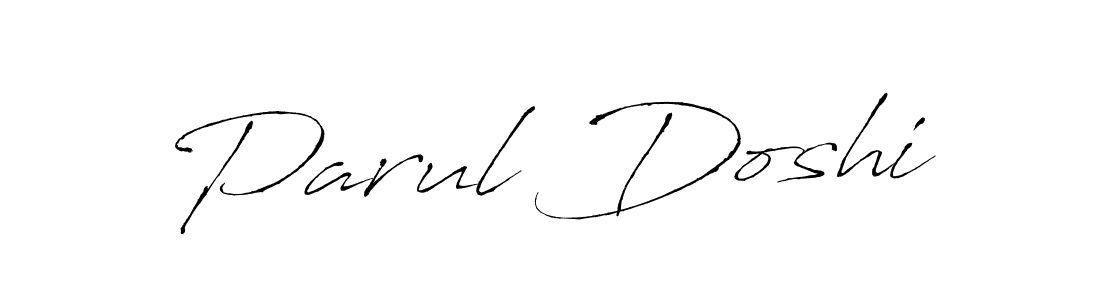 Make a beautiful signature design for name Parul Doshi. With this signature (Antro_Vectra) style, you can create a handwritten signature for free. Parul Doshi signature style 6 images and pictures png