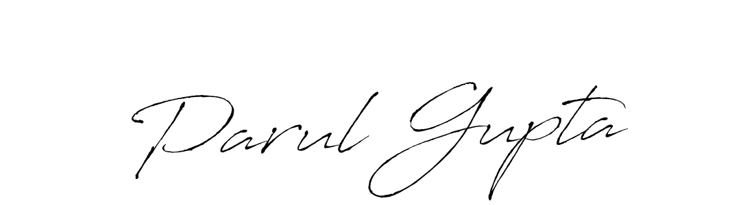 Design your own signature with our free online signature maker. With this signature software, you can create a handwritten (Antro_Vectra) signature for name Parul Gupta. Parul Gupta signature style 6 images and pictures png