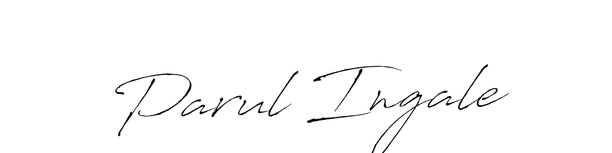 Design your own signature with our free online signature maker. With this signature software, you can create a handwritten (Antro_Vectra) signature for name Parul Ingale. Parul Ingale signature style 6 images and pictures png