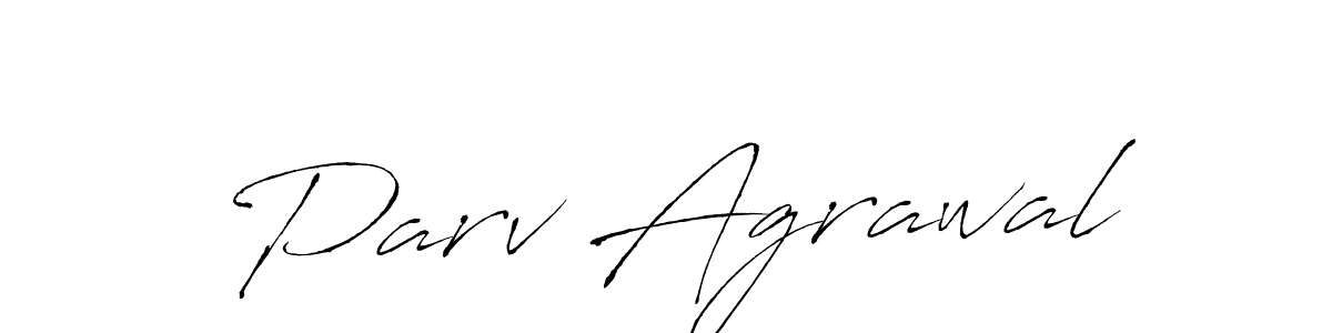 How to make Parv Agrawal name signature. Use Antro_Vectra style for creating short signs online. This is the latest handwritten sign. Parv Agrawal signature style 6 images and pictures png