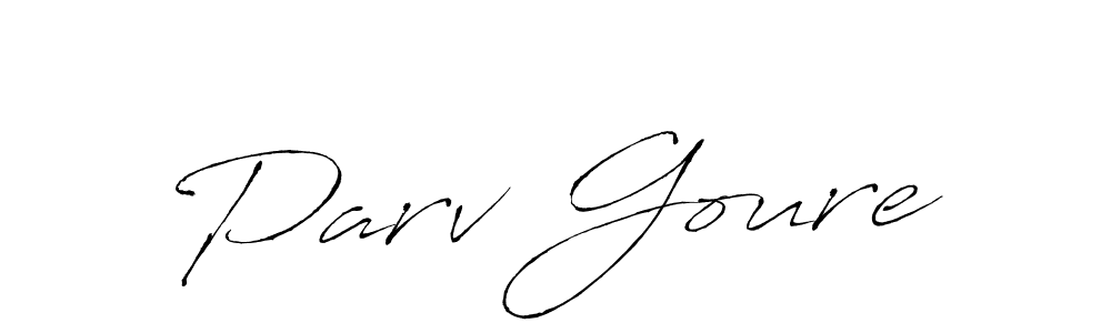Similarly Antro_Vectra is the best handwritten signature design. Signature creator online .You can use it as an online autograph creator for name Parv Goure. Parv Goure signature style 6 images and pictures png