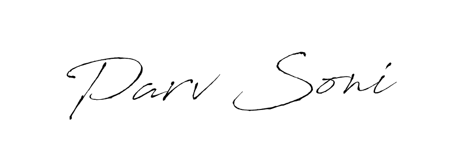 Make a beautiful signature design for name Parv Soni. Use this online signature maker to create a handwritten signature for free. Parv Soni signature style 6 images and pictures png