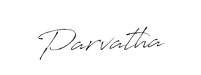 Parvatha stylish signature style. Best Handwritten Sign (Antro_Vectra) for my name. Handwritten Signature Collection Ideas for my name Parvatha. Parvatha signature style 6 images and pictures png