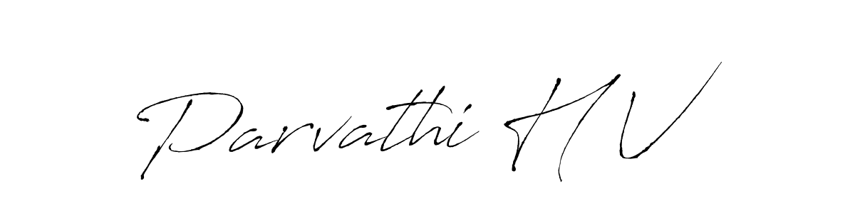 How to make Parvathi H V name signature. Use Antro_Vectra style for creating short signs online. This is the latest handwritten sign. Parvathi H V signature style 6 images and pictures png