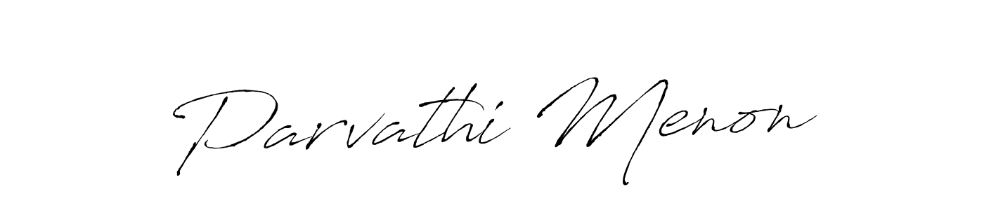 Parvathi Menon stylish signature style. Best Handwritten Sign (Antro_Vectra) for my name. Handwritten Signature Collection Ideas for my name Parvathi Menon. Parvathi Menon signature style 6 images and pictures png