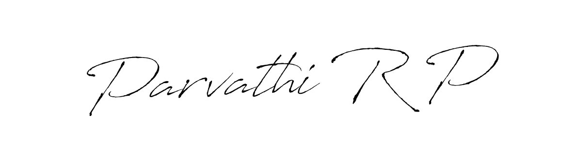 Use a signature maker to create a handwritten signature online. With this signature software, you can design (Antro_Vectra) your own signature for name Parvathi R P. Parvathi R P signature style 6 images and pictures png