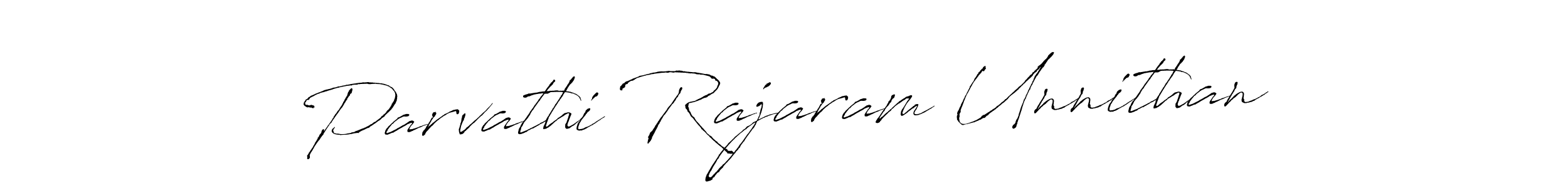 The best way (Antro_Vectra) to make a short signature is to pick only two or three words in your name. The name Parvathi Rajaram Unnithan include a total of six letters. For converting this name. Parvathi Rajaram Unnithan signature style 6 images and pictures png