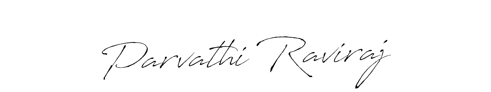 Create a beautiful signature design for name Parvathi Raviraj. With this signature (Antro_Vectra) fonts, you can make a handwritten signature for free. Parvathi Raviraj signature style 6 images and pictures png