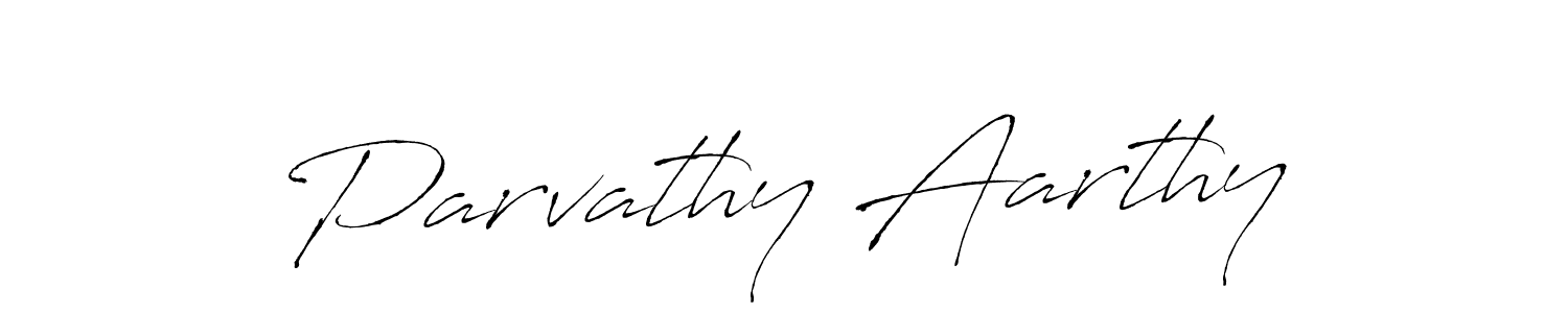 Create a beautiful signature design for name Parvathy Aarthy. With this signature (Antro_Vectra) fonts, you can make a handwritten signature for free. Parvathy Aarthy signature style 6 images and pictures png