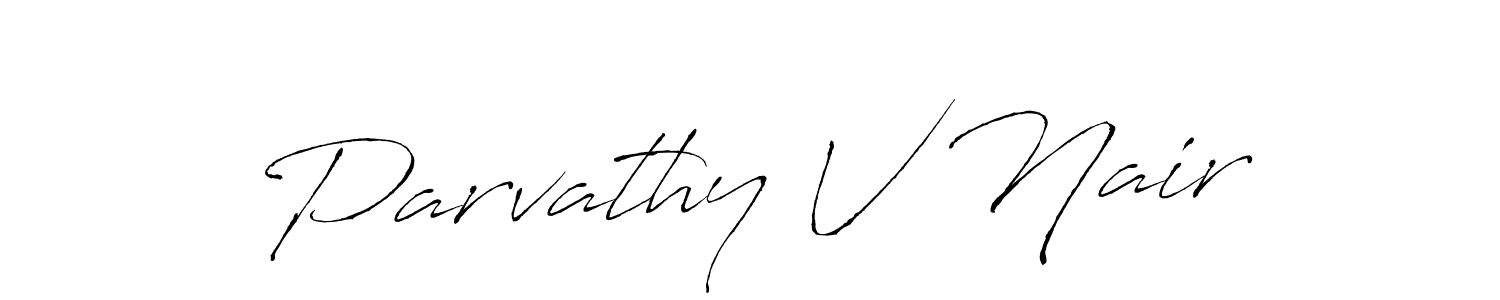 Also You can easily find your signature by using the search form. We will create Parvathy V Nair name handwritten signature images for you free of cost using Antro_Vectra sign style. Parvathy V Nair signature style 6 images and pictures png