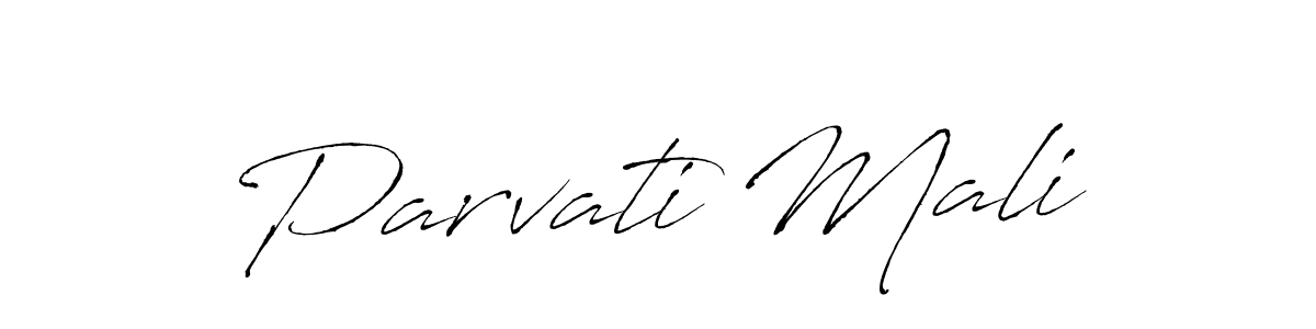 Use a signature maker to create a handwritten signature online. With this signature software, you can design (Antro_Vectra) your own signature for name Parvati Mali. Parvati Mali signature style 6 images and pictures png