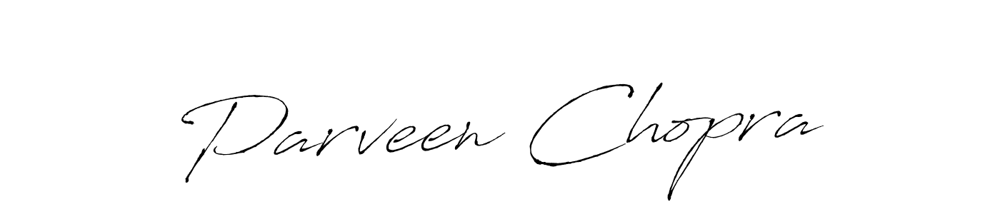 Create a beautiful signature design for name Parveen Chopra. With this signature (Antro_Vectra) fonts, you can make a handwritten signature for free. Parveen Chopra signature style 6 images and pictures png