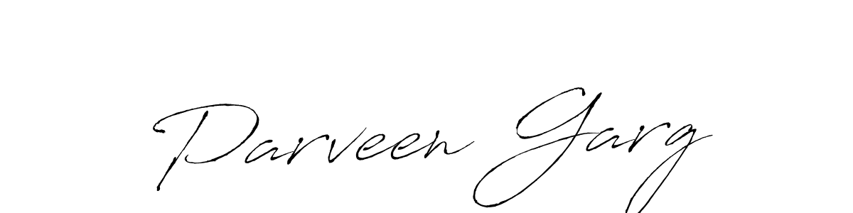 Parveen Garg stylish signature style. Best Handwritten Sign (Antro_Vectra) for my name. Handwritten Signature Collection Ideas for my name Parveen Garg. Parveen Garg signature style 6 images and pictures png