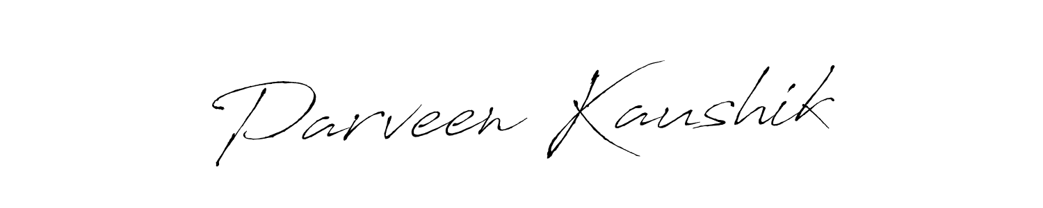 Use a signature maker to create a handwritten signature online. With this signature software, you can design (Antro_Vectra) your own signature for name Parveen Kaushik. Parveen Kaushik signature style 6 images and pictures png