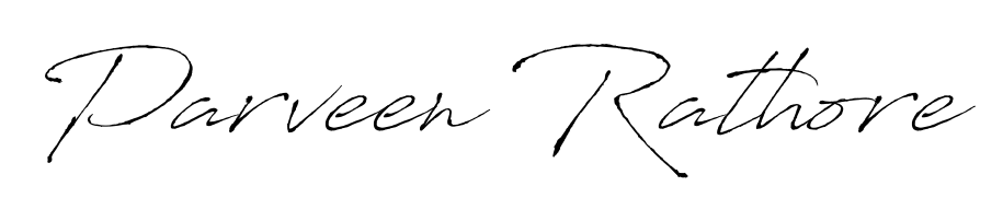A modern signature idea for name Parveen Rathore using Antro_Vectra font. Clean strokes and elegant curves make it stand out instantly. Parveen Rathore signature style 6 images and pictures png