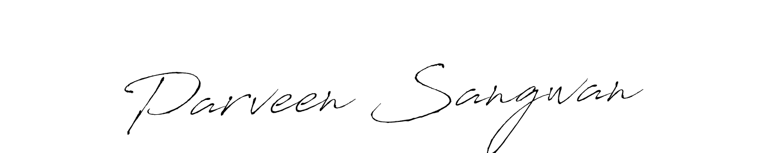 The best way (Antro_Vectra) to make a short signature is to pick only two or three words in your name. The name Parveen Sangwan include a total of six letters. For converting this name. Parveen Sangwan signature style 6 images and pictures png