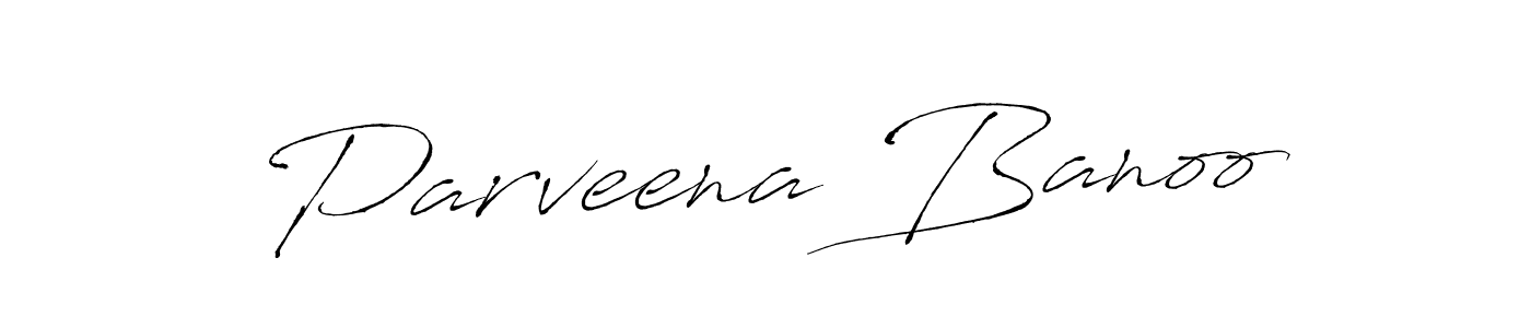 Create a beautiful signature design for name Parveena Banoo. With this signature (Antro_Vectra) fonts, you can make a handwritten signature for free. Parveena Banoo signature style 6 images and pictures png