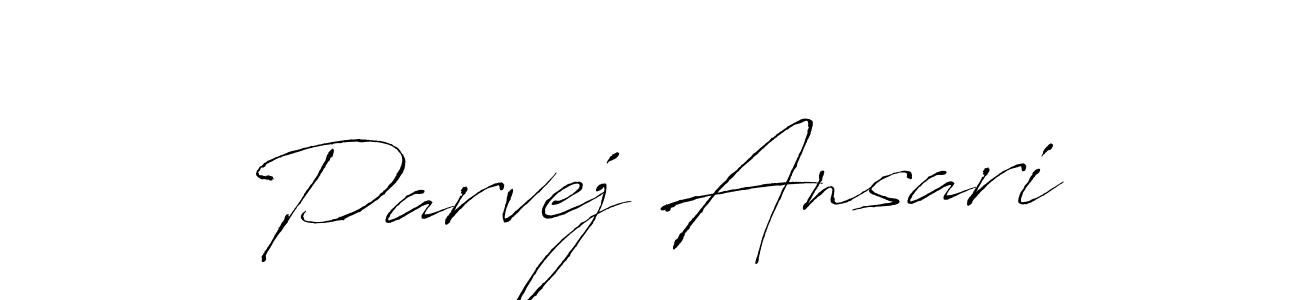 if you are searching for the best signature style for your name Parvej Ansari. so please give up your signature search. here we have designed multiple signature styles  using Antro_Vectra. Parvej Ansari signature style 6 images and pictures png