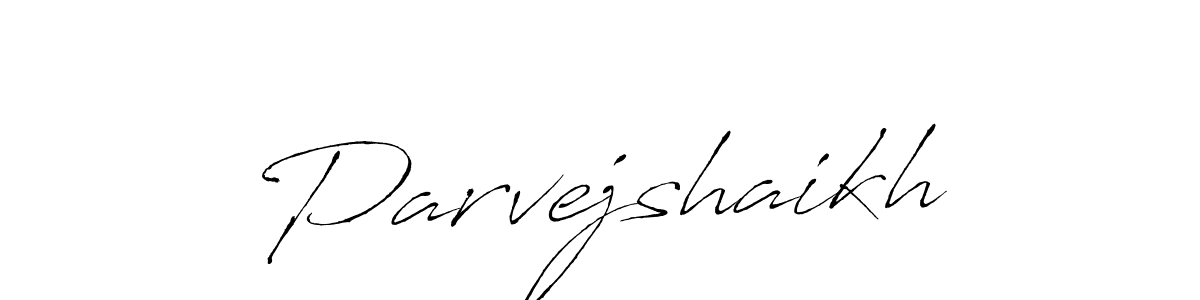 How to make Parvejshaikh name signature. Use Antro_Vectra style for creating short signs online. This is the latest handwritten sign. Parvejshaikh signature style 6 images and pictures png