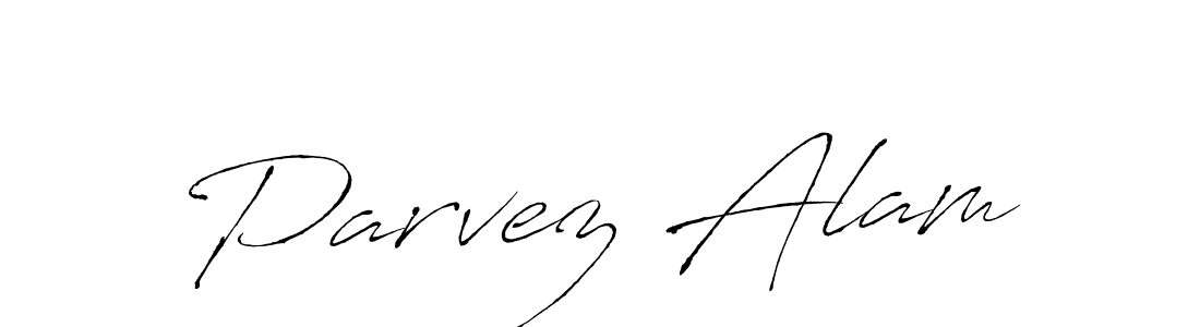 Design your own signature with our free online signature maker. With this signature software, you can create a handwritten (Antro_Vectra) signature for name Parvez Alam. Parvez Alam signature style 6 images and pictures png