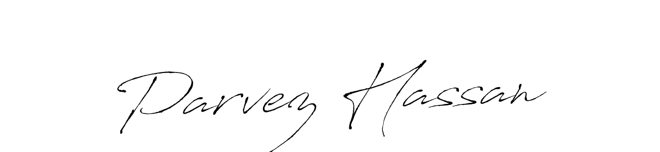 How to make Parvez Hassan name signature. Use Antro_Vectra style for creating short signs online. This is the latest handwritten sign. Parvez Hassan signature style 6 images and pictures png