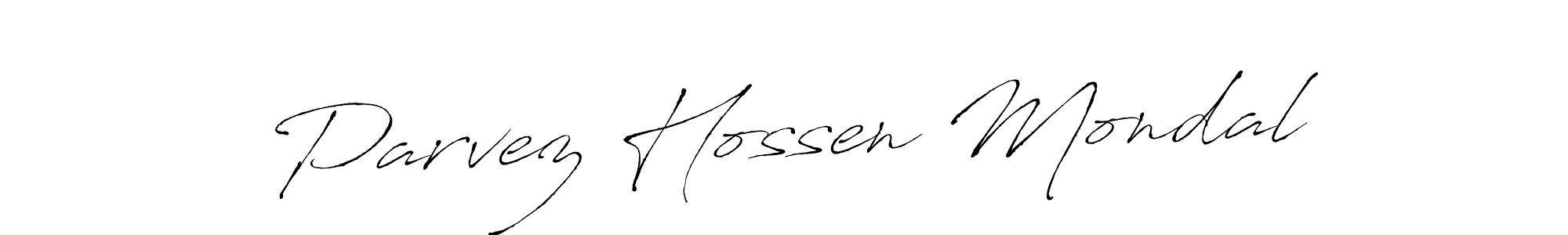How to make Parvez Hossen Mondal name signature. Use Antro_Vectra style for creating short signs online. This is the latest handwritten sign. Parvez Hossen Mondal signature style 6 images and pictures png