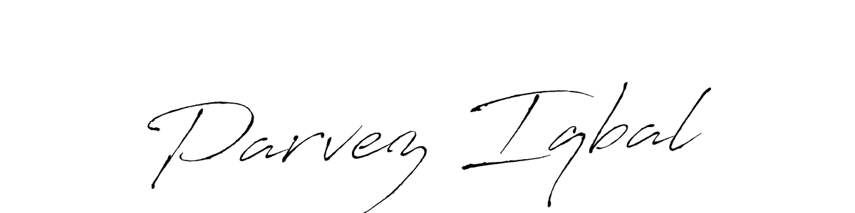 Parvez Iqbal stylish signature style. Best Handwritten Sign (Antro_Vectra) for my name. Handwritten Signature Collection Ideas for my name Parvez Iqbal. Parvez Iqbal signature style 6 images and pictures png