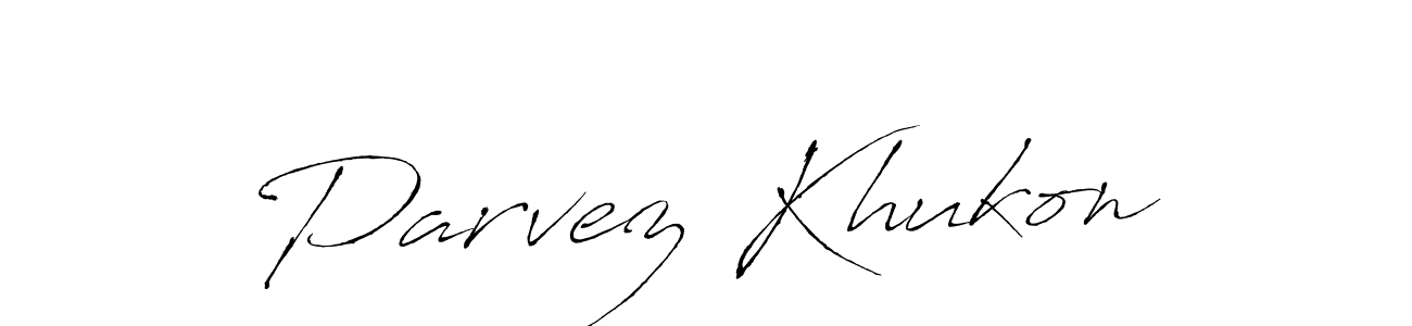 Make a beautiful signature design for name Parvez Khukon. Use this online signature maker to create a handwritten signature for free. Parvez Khukon signature style 6 images and pictures png