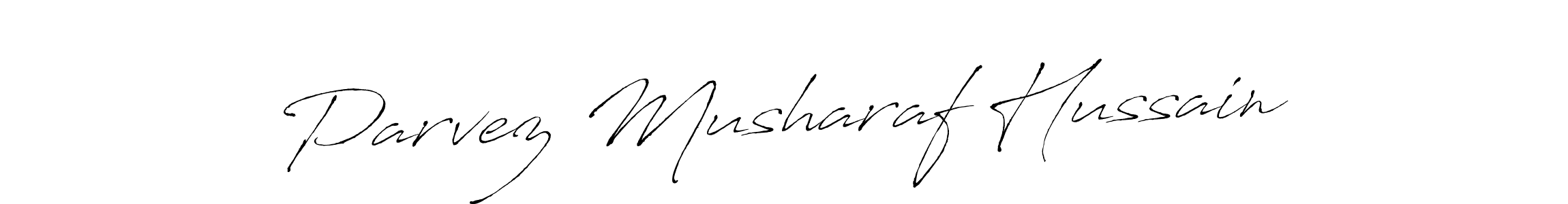 The best way (Antro_Vectra) to make a short signature is to pick only two or three words in your name. The name Parvez Musharaf Hussain include a total of six letters. For converting this name. Parvez Musharaf Hussain signature style 6 images and pictures png