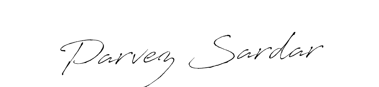 How to make Parvez Sardar name signature. Use Antro_Vectra style for creating short signs online. This is the latest handwritten sign. Parvez Sardar signature style 6 images and pictures png