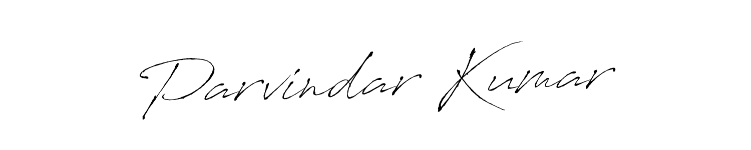 How to make Parvindar Kumar name signature. Use Antro_Vectra style for creating short signs online. This is the latest handwritten sign. Parvindar Kumar signature style 6 images and pictures png
