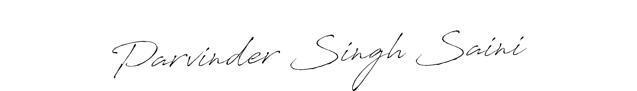 Parvinder Singh Saini stylish signature style. Best Handwritten Sign (Antro_Vectra) for my name. Handwritten Signature Collection Ideas for my name Parvinder Singh Saini. Parvinder Singh Saini signature style 6 images and pictures png