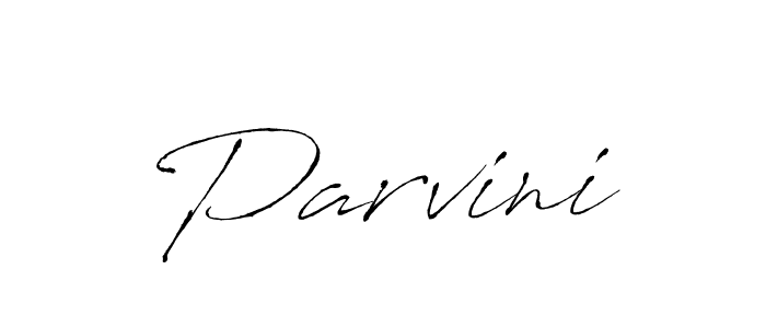 Parvini stylish signature style. Best Handwritten Sign (Antro_Vectra) for my name. Handwritten Signature Collection Ideas for my name Parvini. Parvini signature style 6 images and pictures png