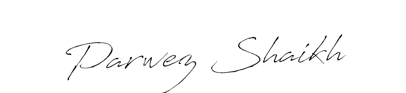Also we have Parwez Shaikh name is the best signature style. Create professional handwritten signature collection using Antro_Vectra autograph style. Parwez Shaikh signature style 6 images and pictures png