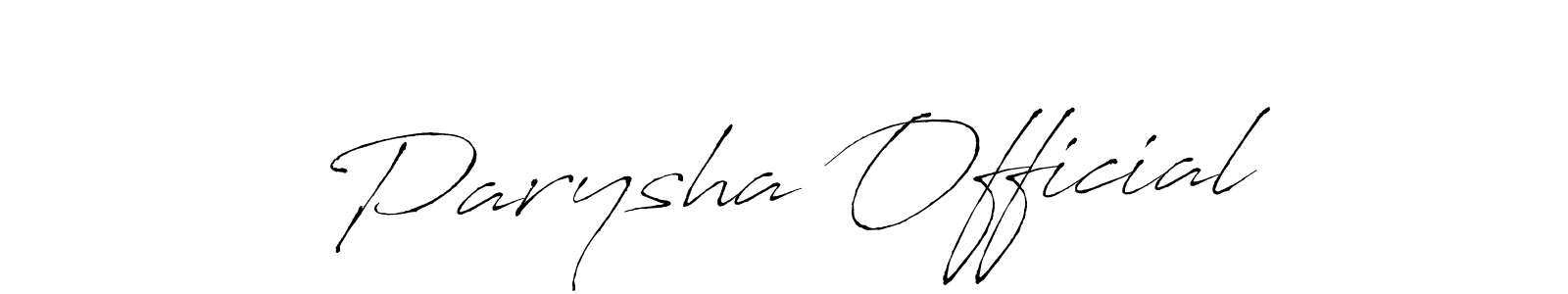 Also You can easily find your signature by using the search form. We will create Parysha Official name handwritten signature images for you free of cost using Antro_Vectra sign style. Parysha Official signature style 6 images and pictures png