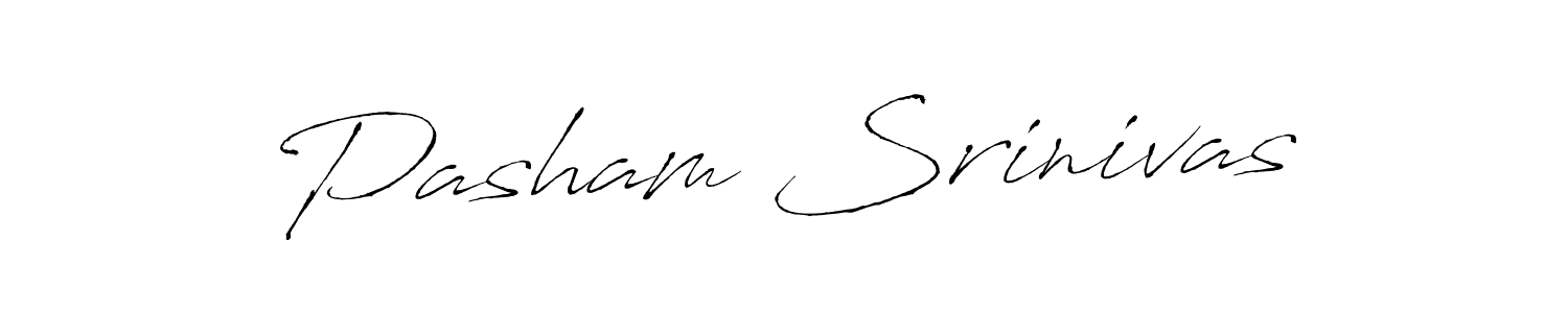 You should practise on your own different ways (Antro_Vectra) to write your name (Pasham Srinivas) in signature. don't let someone else do it for you. Pasham Srinivas signature style 6 images and pictures png