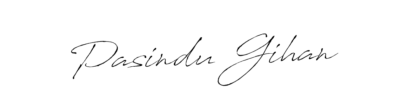 Make a beautiful signature design for name Pasindu Gihan. With this signature (Antro_Vectra) style, you can create a handwritten signature for free. Pasindu Gihan signature style 6 images and pictures png