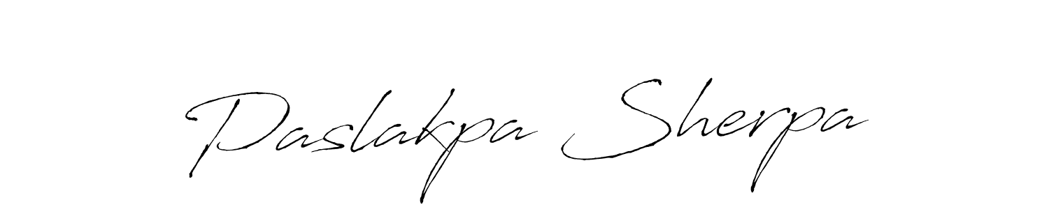 Design your own signature with our free online signature maker. With this signature software, you can create a handwritten (Antro_Vectra) signature for name Paslakpa Sherpa. Paslakpa Sherpa signature style 6 images and pictures png