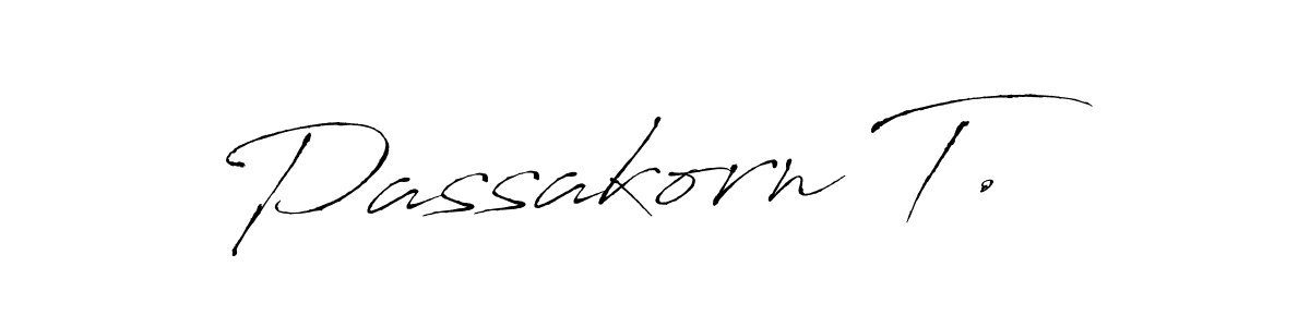 Design your own signature with our free online signature maker. With this signature software, you can create a handwritten (Antro_Vectra) signature for name Passakorn T.. Passakorn T. signature style 6 images and pictures png