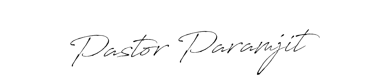 Design your own signature with our free online signature maker. With this signature software, you can create a handwritten (Antro_Vectra) signature for name Pastor Paramjit. Pastor Paramjit signature style 6 images and pictures png