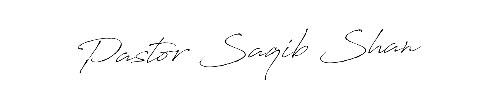 Create a beautiful signature design for name Pastor Saqib Shan. With this signature (Antro_Vectra) fonts, you can make a handwritten signature for free. Pastor Saqib Shan signature style 6 images and pictures png